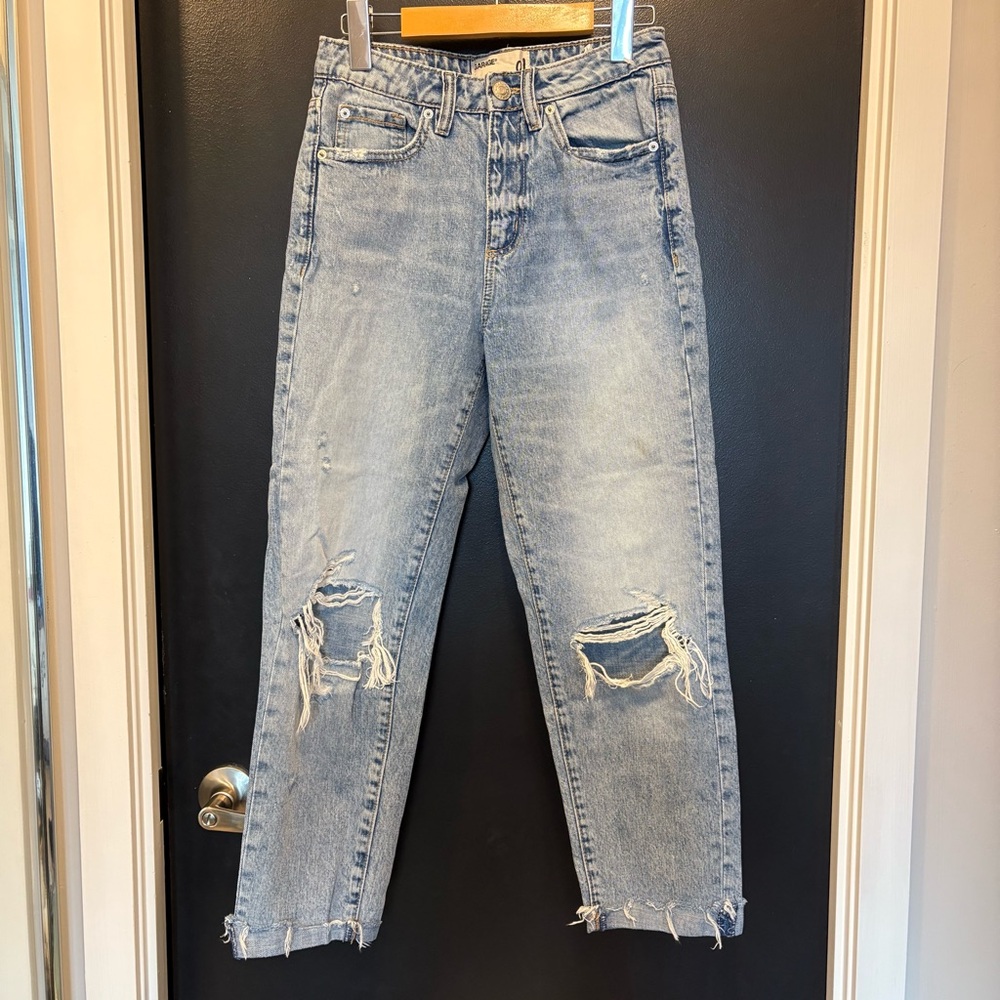 Garage Distressed Blue Denim Jeans Size 1